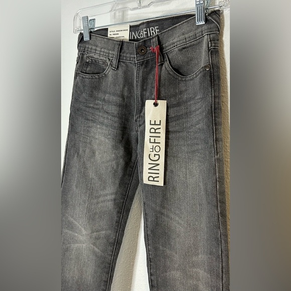 Ring of Fire Boys Gray Jeans Straight Cut Size 8 - Picture 2 of 6